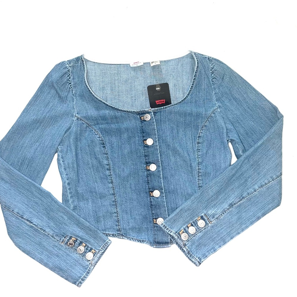 Levi's Light Blue Denim Button-Up long sleeve top